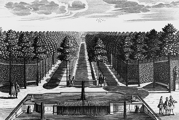 Picture: Engraving "Cascade and pall mall alley"
